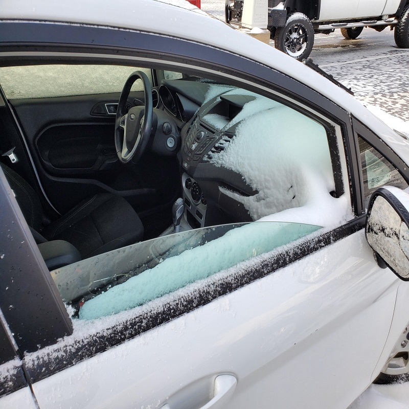 car window stuck down