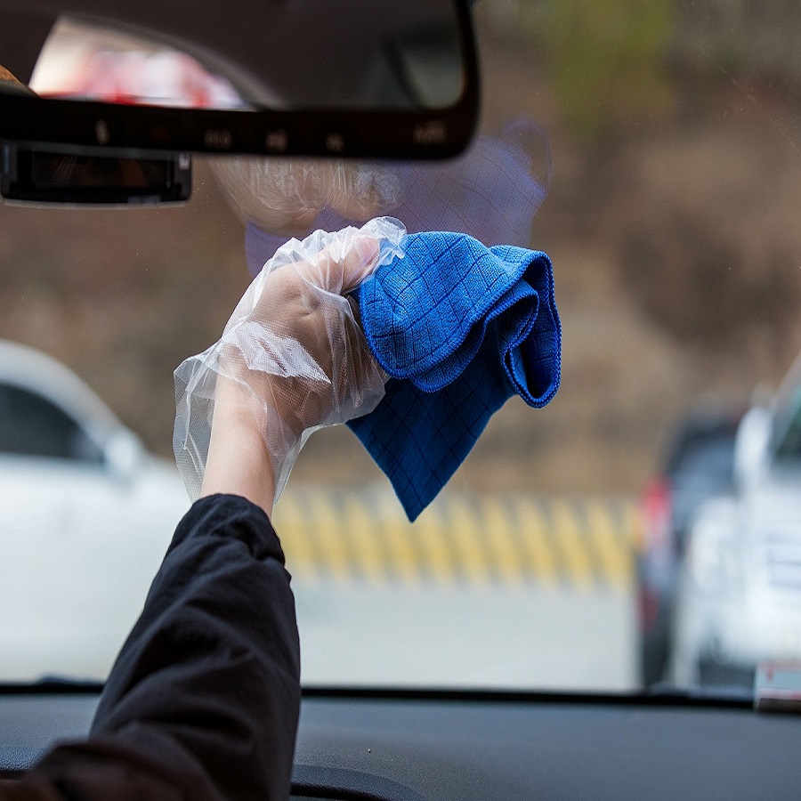 clean inside of windshield