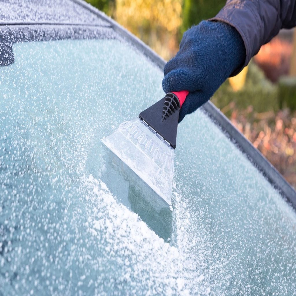 get ice off windshield