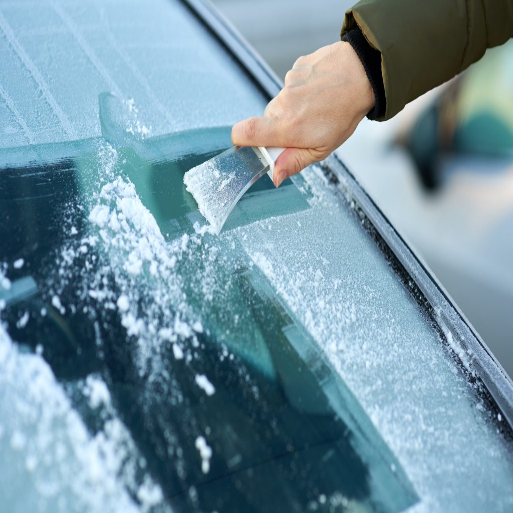 get ice off windshield