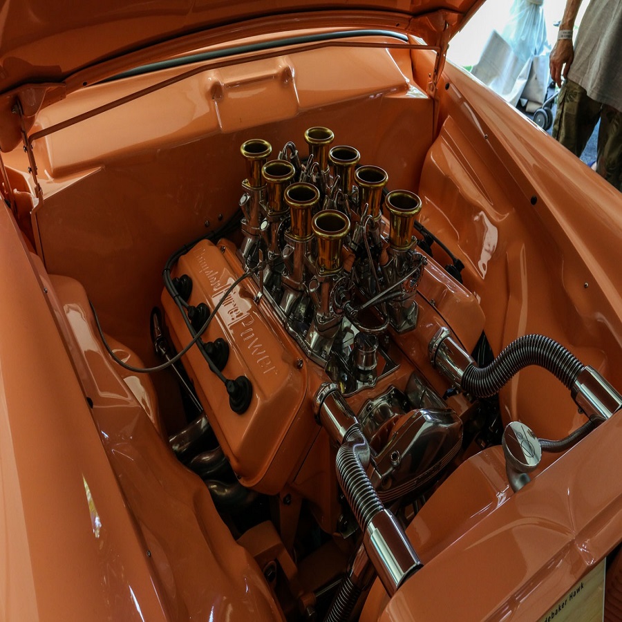 clean car engine bay